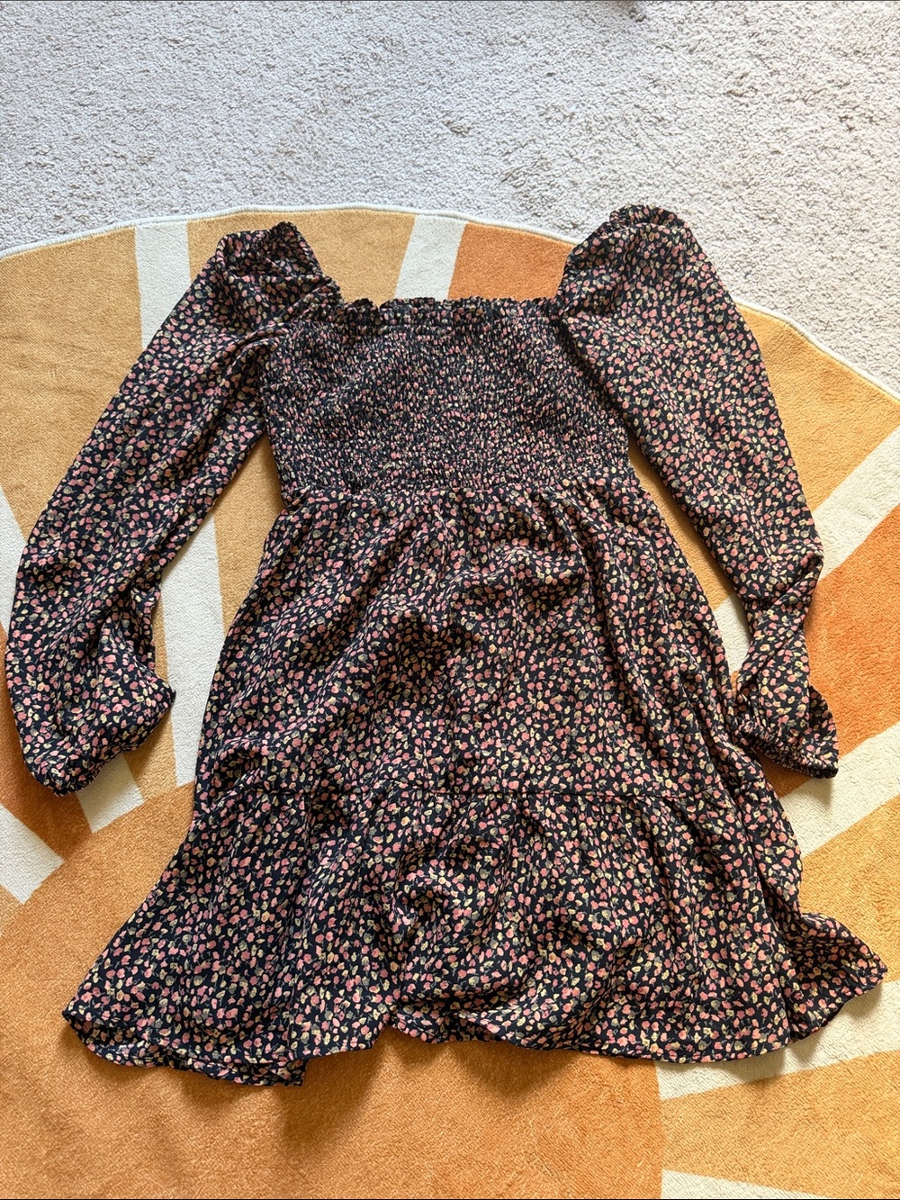 Abercrombie & Fitch Black Mini Dress with Pink Floral